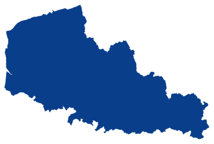 Image représentant le département du Nord et du Pas-de-Calais coloré en bleu